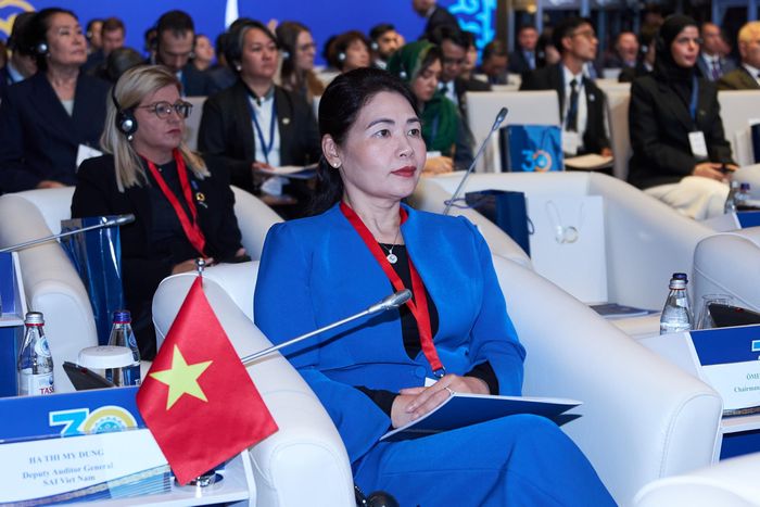 Phó Tổng Kiểm toán nhà nước Hà Thị Mỹ Dung tham dự Hội thảo.