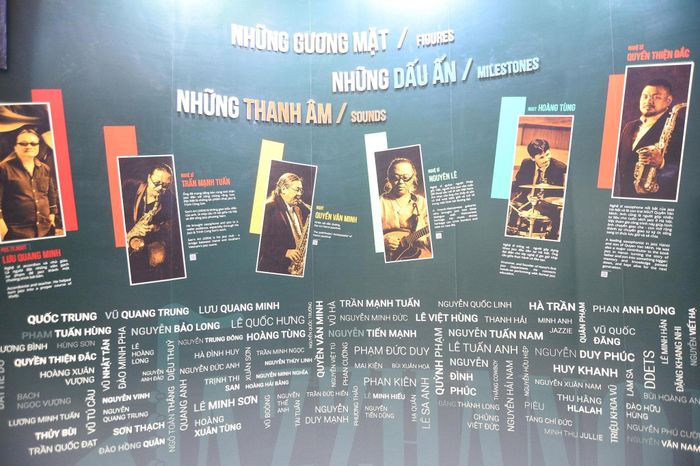Triển lãm giới thiệu nhiều gương mặt nghệ sĩ có đóng góp cho nhạc Jazz tại Việt Nam. Ảnh: Thành Công