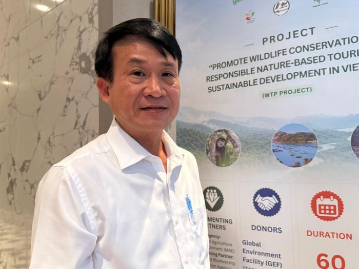 Ông Trần Văn Tiếp, Giám đốc Ban Quản lý Vườn Quốc gia Núi Chúa - Phước Bình. Ảnh: Kiều Thoan Thu