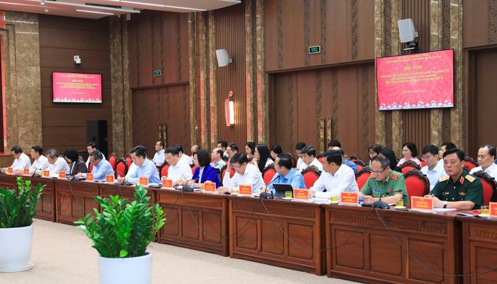 Các đại biểu dự hội nghị. Ảnh Quang Thái