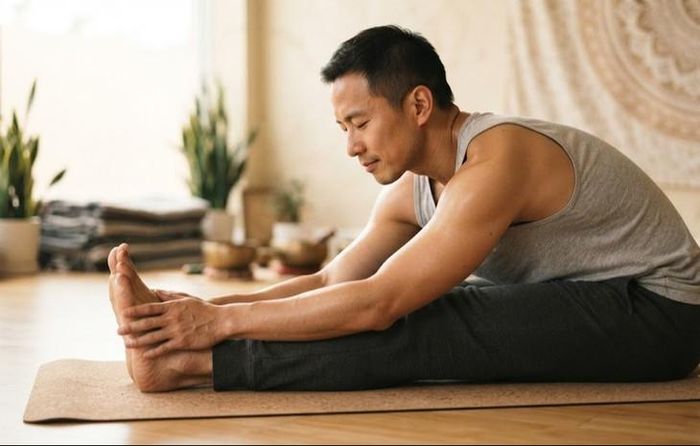 Yoga không phải là bộ môn chỉ dành riêng cho nữ giới. Ảnh minh hoạ AI.