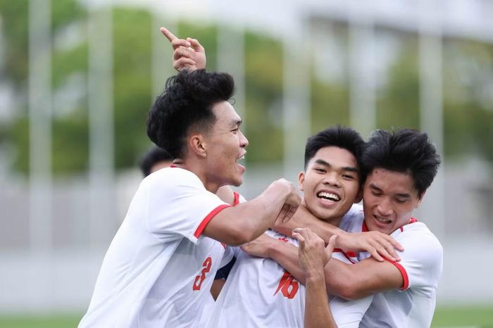 Cầu thủ 19 tuổi Nguyễn Lê Phát ghi bàn nâng tỷ số lên 2-0 cho U23 Việt Nam. (Ảnh: Minh Hưng)