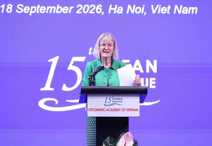  Đại sứ Australia tại Việt Nam Gillian Bird phát biểu tại Đối thoại. Ảnh: An Đăng/TTXVN. 
