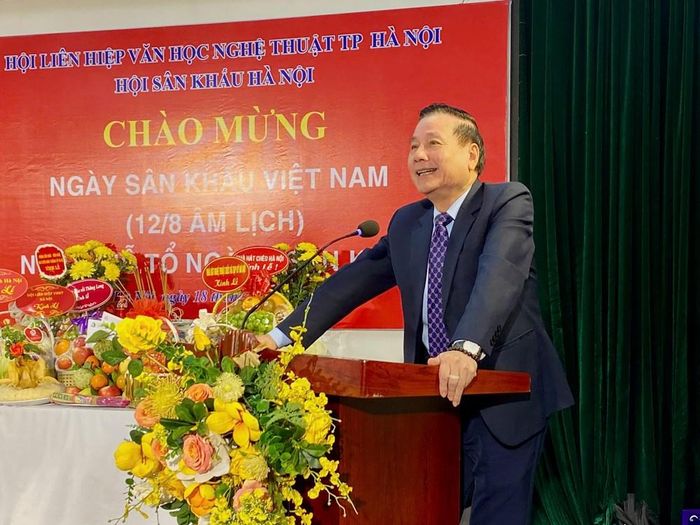 NSND Trần Quốc Chiêm chia sẻ tại buổi lễ