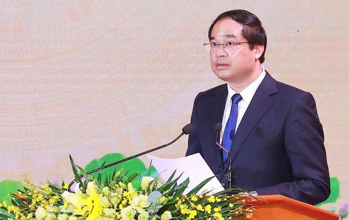 Bí thư Tỉnh ủy Thái Nguyên Trịnh Xuân Trường phát biểu tại sự kiện