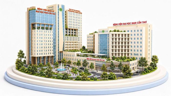 Phối cảnh Bệnh viện Quốc tế Đại học Nam Cần Thơ - giai đoạn 2