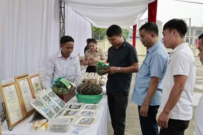 Nhà văn hóa cũng là nơi livestream bán các sản phẩm OCOP. (SƠN HÀ)