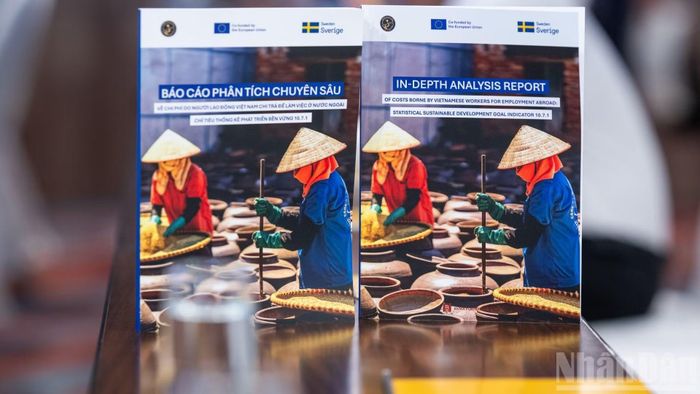 Bia báo cáo “Phân tích chuyên sâu về chi phí do người lao động Việt Nam chi trả để làm việc ở nước ngoài - Chỉ tiêu thống kê phát triển bền vững 10.7.1”. (Ảnh: CTV)