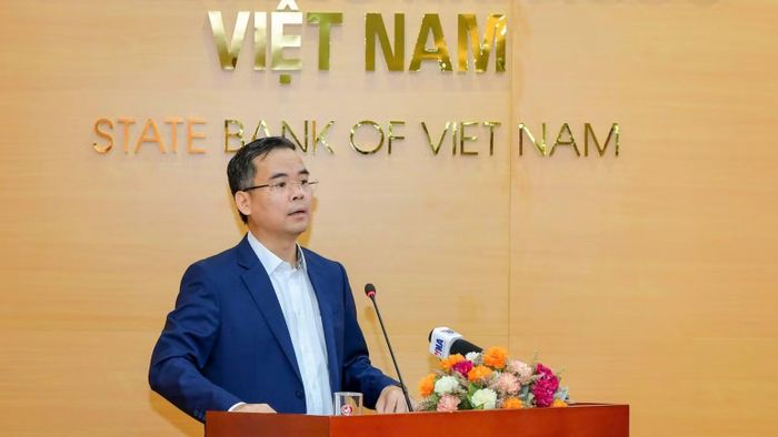 Ông Nguyễn Xuân Bắc, Phó Vụ trưởng phụ trách Vụ Tín dụng (Ngân hàng Nhà nước Việt Nam) phát biểu. (Ảnh: ĐỨC KHANH)