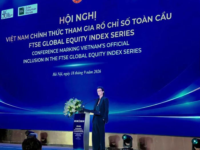 Bà Fiona Bassett - Giám đốc điều hành tổ chức xếp hạng FTSE Russell. (Ảnh: PV)