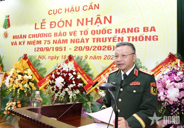 Thượng tướng Lê Quang Minh phát biểu chỉ đạo tại buổi lễ.