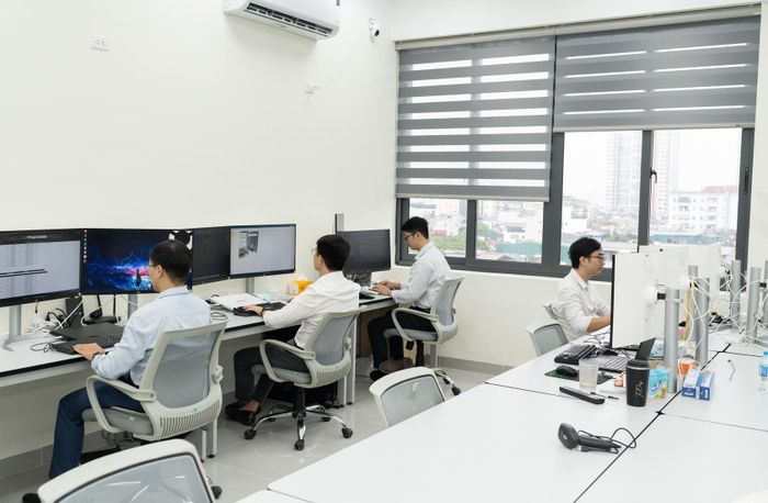  Một góc không gian làm việc của VISTC 