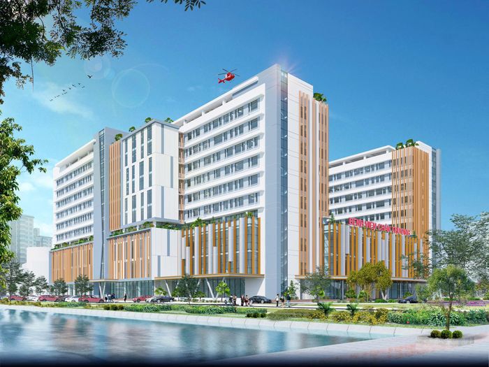 Phối cảnh Bệnh viện Chấn thương sẽ được xây dựng tại Khu Y tế Tân Kiên của mã số CT03. QUANG HUY