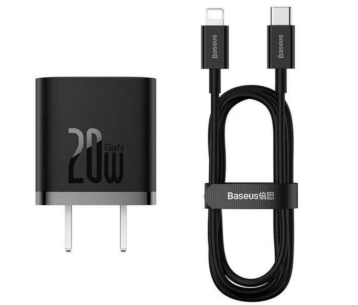 1. Củ sạc Baseus GaN PD 20W nhỏ gọn, công nghệ GaN giúp sạc nhanh ổn định, công suất 20W phù hợp nhiều thiết bị di động.