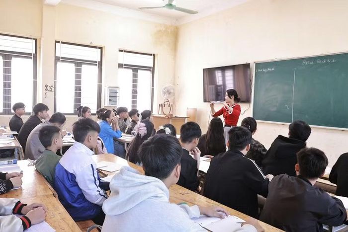 Giờ học tại Trường Trung cấp nghề miền núi Thanh Hóa.
