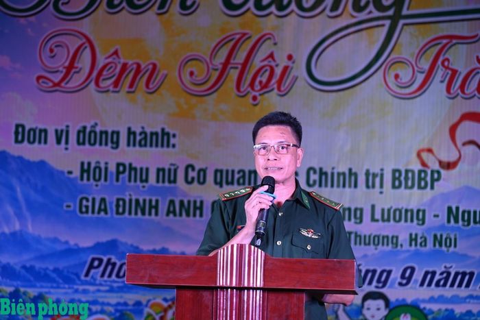 Đại tá Lê Công Thành, Phó Chính ủy Bộ đội Biên phòng tỉnh Lai Châu phát biểu tại chương trình. Ảnh: Đức Duẩn