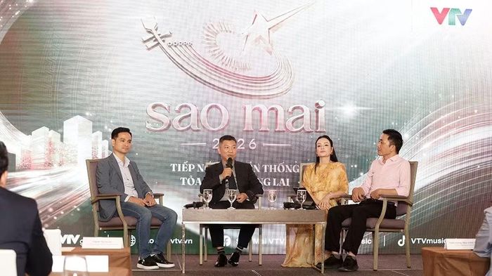 Ngày 18/9 tại Hà Nội, Ban Văn nghệ - Đài Truyền hình Việt Nam tổ chức họp báo, công bố 16 thí sinh bước vào vòng Chung kết Giải Sao Mai 2026. Ảnh: BTC