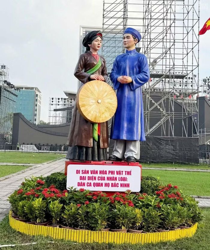  Không gian giới thiệu Dân ca Quan họ Bắc Ninh - Di sản văn hóa phi vật thể đại diện của nhân loại. ﻿Ảnh: Thanh Thắng 