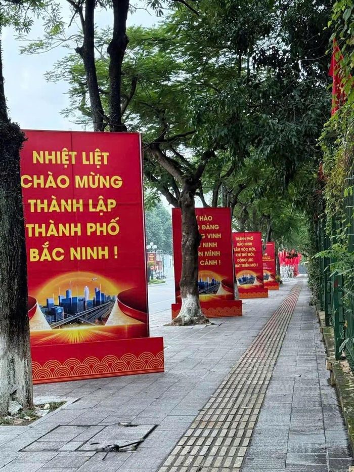 Trên các tuyến phố, khu vực trung tâm, địa điểm tổ chức sự kiện và tại các địa phương, hệ thống cờ, pano, áp phích được đồng loạt trang trí, tạo diện mạo rực rỡ, góp phần lan tỏa không khí phấn khởi trong cán bộ, đảng viên và nhân dân. (Ảnh TT)