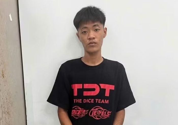 Đối tượng Nguyễn Huỳnh Chí Thiện bị công an bắt giữ. Ảnh: Công an phường Quy Nhơn.