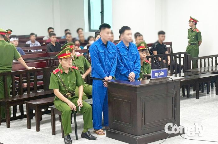 Hai bị cáo Phan Viết Đô và Hoàng Anh Lý Huỳnh tại phiên xét xử.