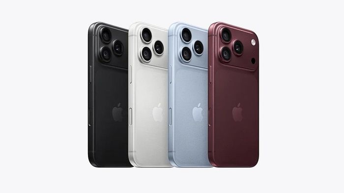 Bốn màu sắc của iPhone 18 Pro/18 Pro Max. Ảnh: Apple