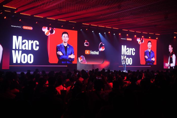 Tổng Giám đốc Google Việt Nam Marc Woo chia sẻ thông tin về nền tảng YouTube tại YouTube Festival Việt Nam 2026 ngày 16/9. Ảnh: Google