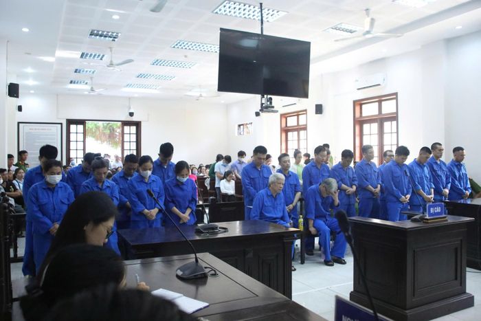 Các bị cáo tại phiên tòa. Ảnh: A.X