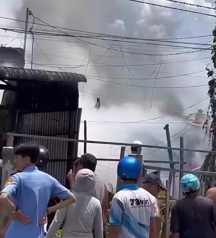 Thời điểm phát hiện vụ cháy. Ảnh: NDCC