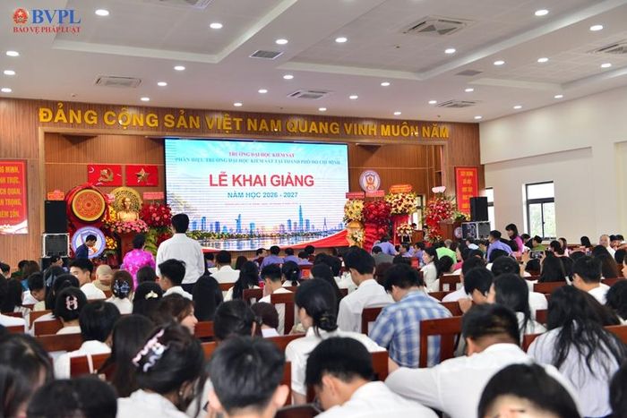 Quang cảnh Lễ khai giảng.