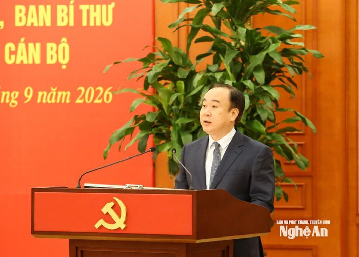 Đồng chí Nguyễn Sỹ Hiệp - Ủy viên Trung ương Đảng, Phó Bí thư Thường trực Thành ủy Hải Phòng phát biểu tại hội nghị. Ảnh: dangcongsan.org