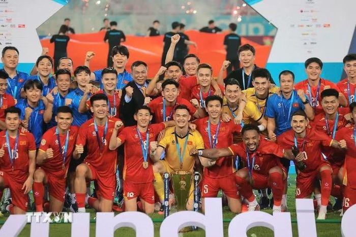 Sau ASEAN Cup, đội tuyển Việt Nam tiếp tục bước vào hành trình tại FIFA ASEAN Cup 2026. (Ảnh: Minh Quyết/TTXVN)