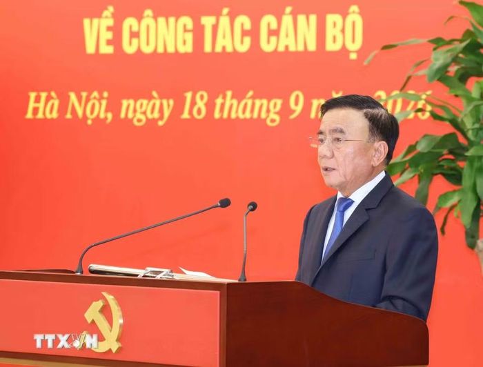 Đồng chí Trần Cẩm Tú, Ủy viên Bộ Chính trị, Thường trực Ban Bí thư phát biểu chỉ đạo tại hội nghị. (Ảnh: Phương Hoa/TTXVN)
