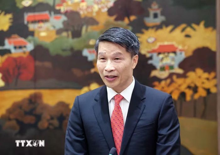 Ông Phạm Bình Đàm, Đại sứ đặc mệnh toàn quyền Việt Nam tại Cộng hòa Dân chủ Timor-Leste phát biểu. (Ảnh: Thống Nhất/TTXVN)