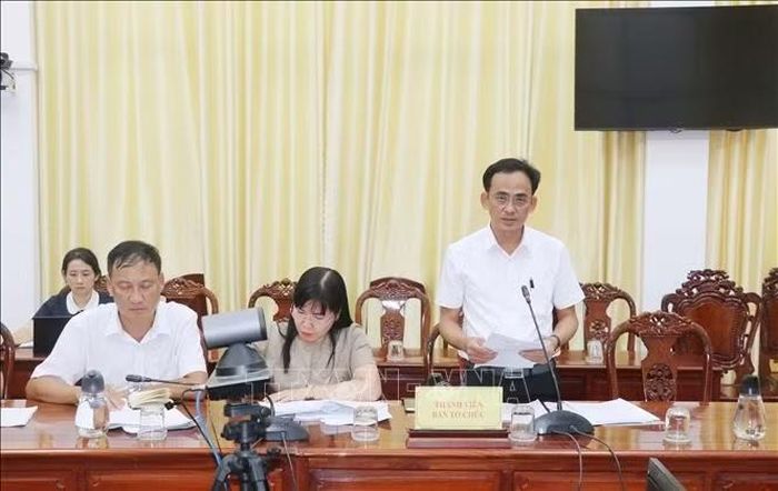 Ông Nguyễn Hoàng Anh, Giám đốc Sở Nông nghiệp và Môi trường, Thường trực Tiểu ban Nội dung và Tuyên truyền, phát biểu.