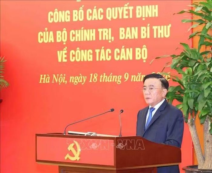 Đồng chí Trần Cẩm Tú, Uỷ viên Bộ Chính trị, Thường trực Ban Bí thư phát biểu chỉ đạo tại hội nghị. Ảnh: Phương Hoa/TTXVN