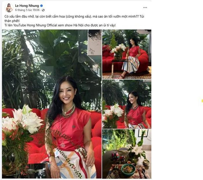 Dòng trạng thái của nữ diva.