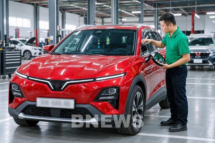 Kỹ thuật viên DBV giám định xe ô tô điện