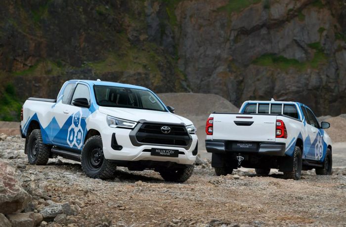 Toyota Hilux FCEV từng được thử nghiệm tại châu Âu. Ảnh: Carscoops