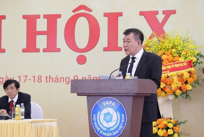 Phó Chủ tịch Ủy ban Trung ương MTTQ Việt Nam Nguyễn Đức Phong phát biểu tại Đại hội - Ảnh: chinhphu.vn/Gia Huy