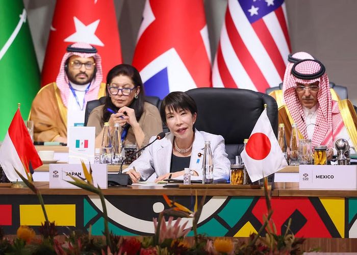 Thủ tướng Nhật Bản Sanae Takaichi tham gia Hội nghị thượng đỉnh G20 Johannesburg năm 2025
