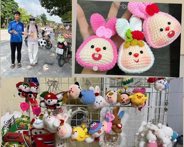 Đồ handmade được bày bán gây quỹ tổ chức Trung thu cho những em nhỏ.
