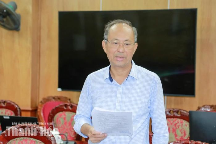Đại diện Công ty TNHH MTV Sông Chu phát biểu tại hội nghị.