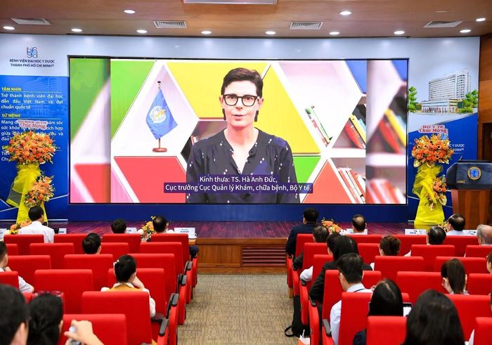 TS. Angela Pratt - Trưởng Đại diện WHO tại Việt Nam gửi thông điệp hưởng ứng Ngày An toàn người bệnh Thế giới 2026. Ảnh: Bệnh viện Đại học Y Dược