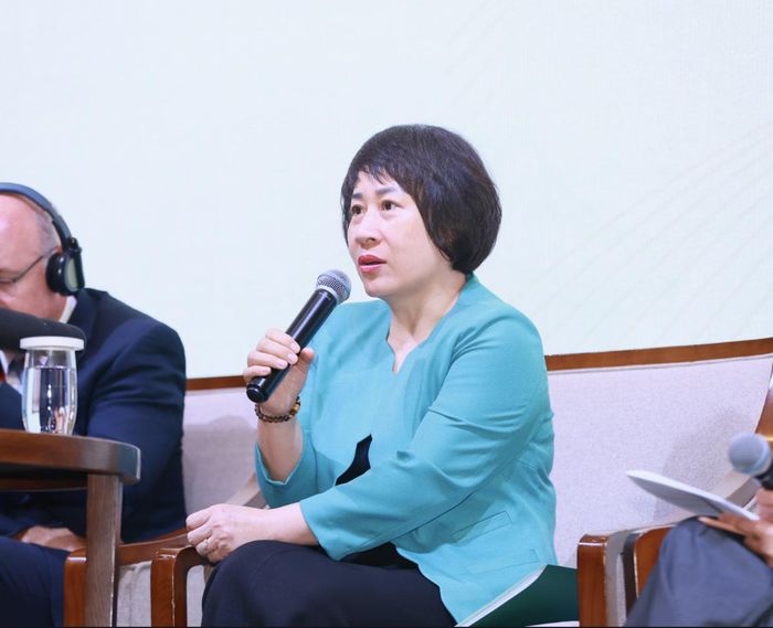 Bà Phạm Thị Thanh Tâm, Phó Vụ trưởng Vụ Các định chế tài chính, Bộ Tài chính.