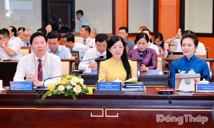 Đại diện lãnh đạo tỉnh Đồng Tháp tham dự hội nghị.