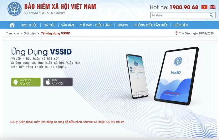 Người lao động có thể chủ động tra cứu quá trình tham gia BHXH trên ứng dụng VssID. Ảnh chụp màn hình