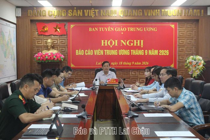 Quang cảnh hội nghị tại điểm cầu Ban Tuyên giáo Tỉnh ủy.