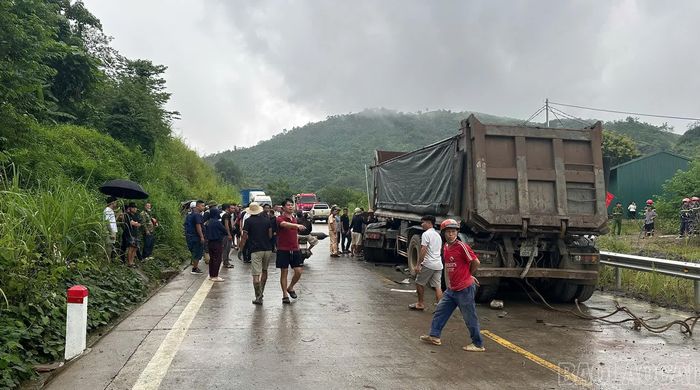 Hiện trường vụ tai nạn.