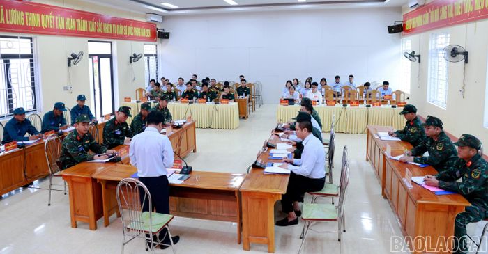 Quang cảnh cuộc diễn tập cơ chế tác chiến.